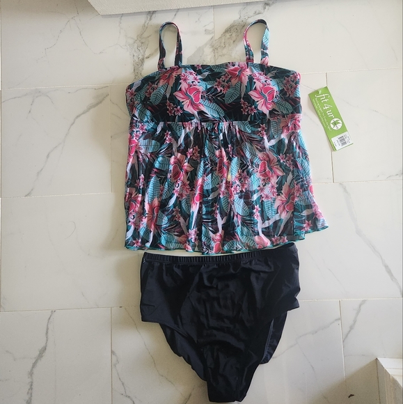 🆕️ Fit 4 U Innovative Swim Solutions Tankini and Bottom Swimwear Set Sz 22W - Picture 6 of 16